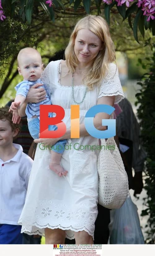 Naomi Watts Leaving House with Son