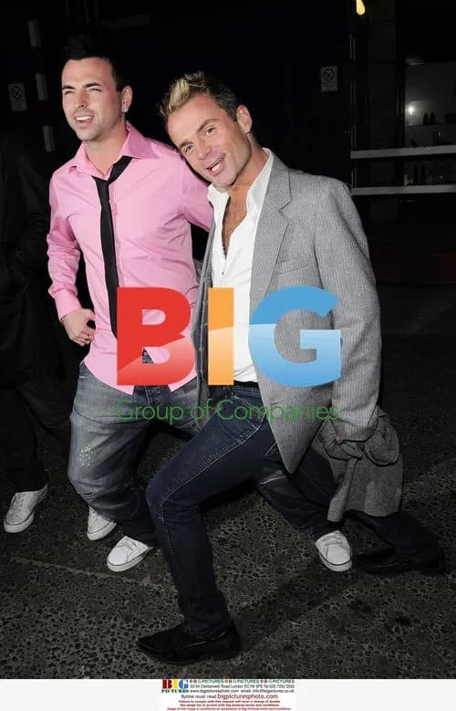 Andy Scott-Lee and Julian Bennett at Kylie Minogue Party