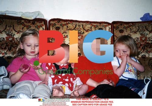 Paula Clennell's children at home