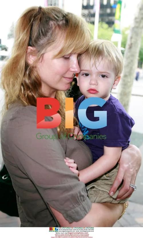 Penny Lancaster and son Alistair on Sydney boat trip
