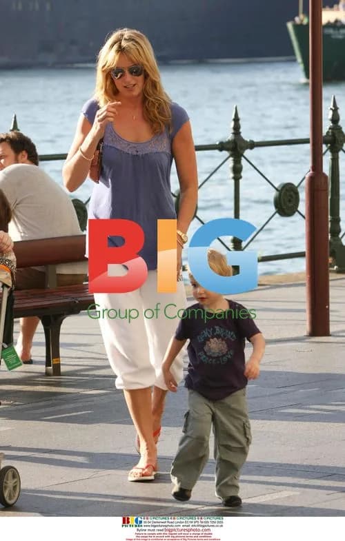 Penny Lancaster with baby in Sydney