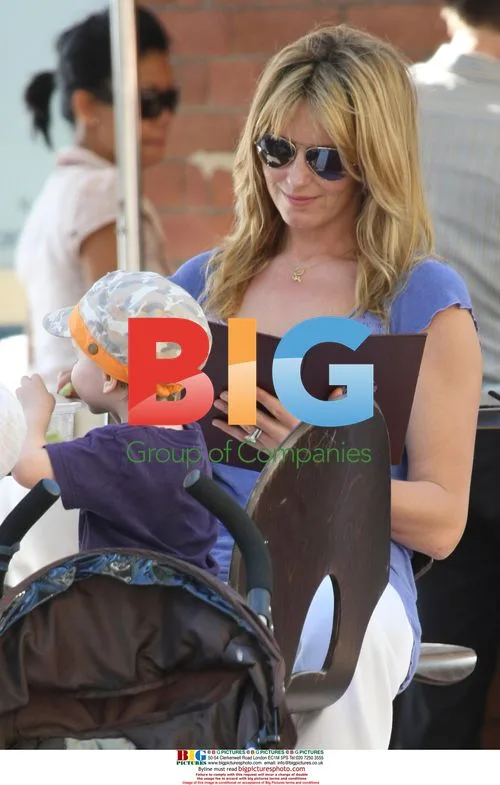 Penny Lancaster with baby in Sydney