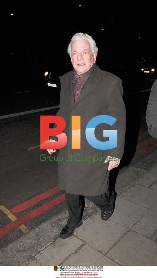 Barry Cryer arrives for Bruce Forsyth's 80th birthday