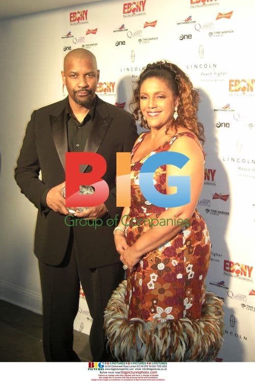 Denzel Washington & Linda Johnson-Rice at Ebony Pre Oscar Awards