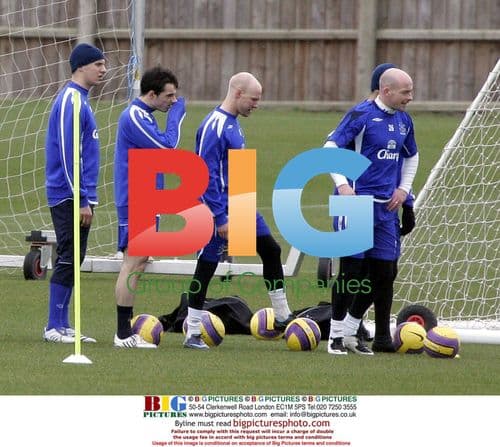 Everton Football Players at Training Ground