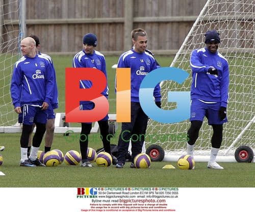 Everton Football Players at Training Ground