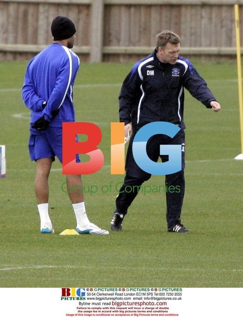 Everton Football Players at Training Ground