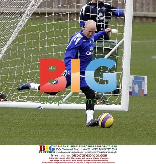 Everton Football Players at Training Ground