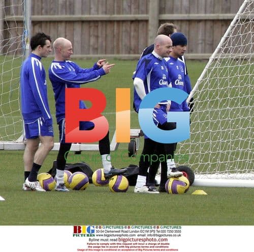 Everton Football Players at Training Ground