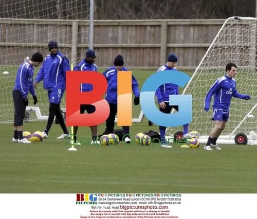 Everton Football Players at Training Ground