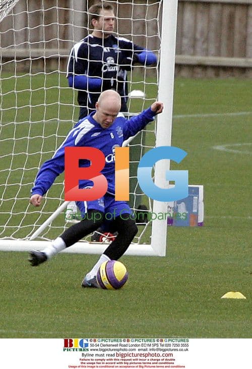 Everton Football Players at Training Ground