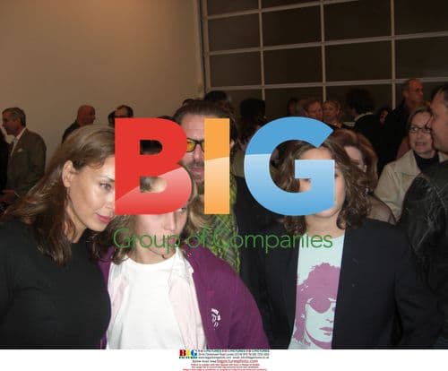 Julian Schnabel with family at gallery