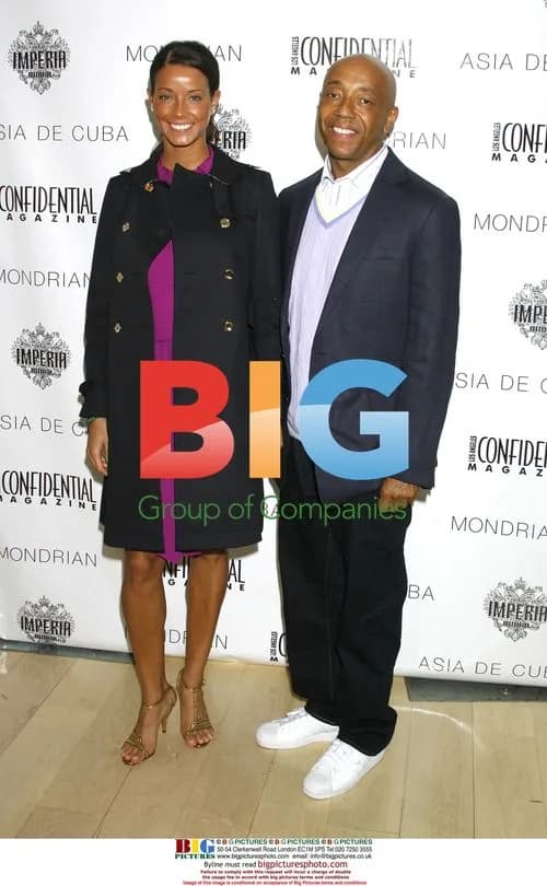 Porschla and Russell Simmons at LA Confidential pre-Oscar party