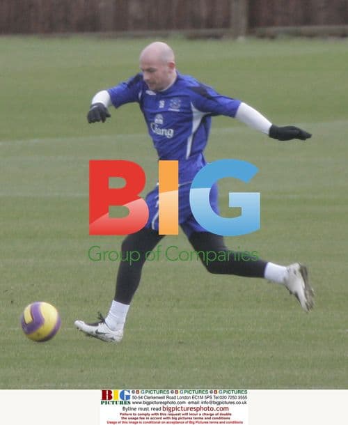 Lee Carsley training at Everton's Finch Farm