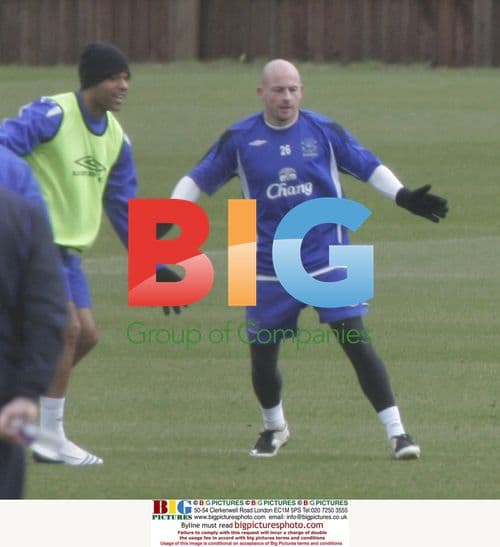 Lee Carsley training at Everton