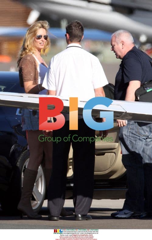 Rod Stewart and Wife Penny on Private Jet