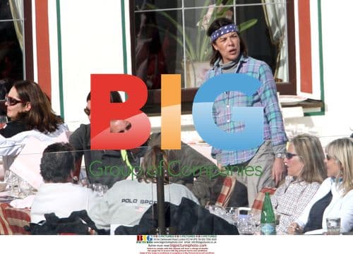 Caroline, Princess of Hanover on a skiing holiday with her family