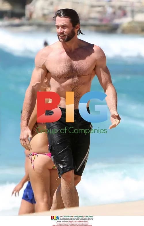 Hugh Jackman and Family Enjoy Sunday at Bronte Beach