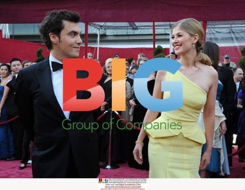 Rosamund Pike and Joe Wright at 80th Oscars