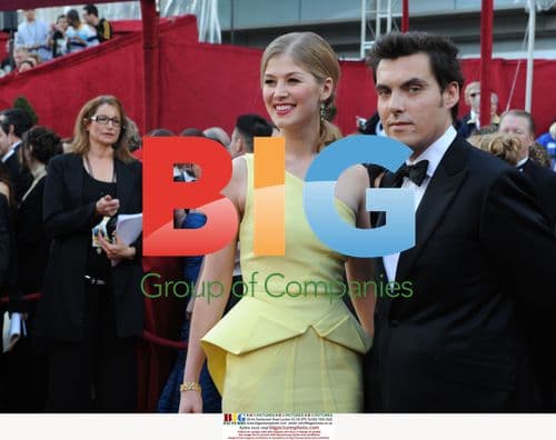 Rosamund Pike and Joe Wright at 80th Oscars
