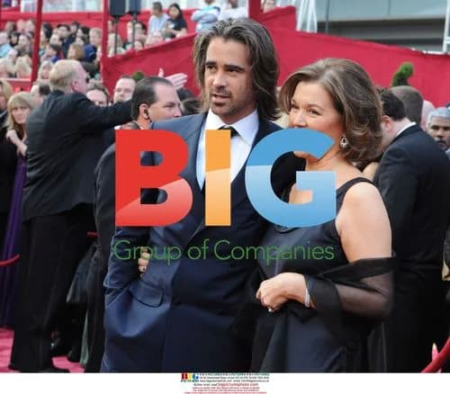 Colin Farrell and mother at 80th Oscars