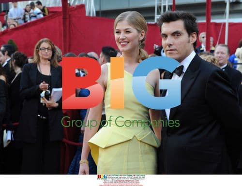 Rosamund Pike and Joe Wright at 80th Oscars