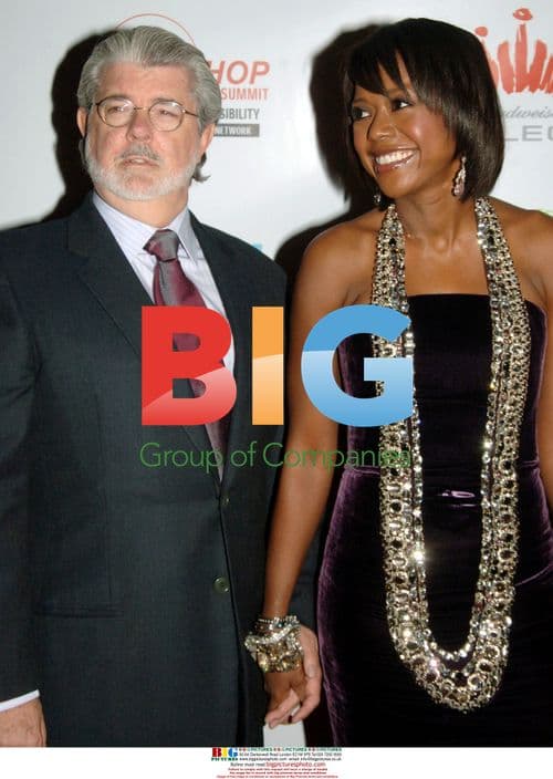 George Lucas escorts Mellody Hobson at awards