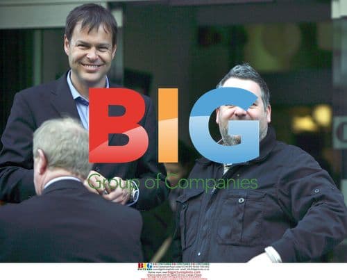 Radio One DJ Chris Moyles and Dragon's Den's Peter Jones