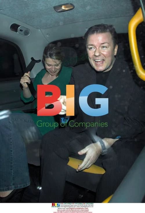 Ricky Gervais and Jane Fallon at The Ivy