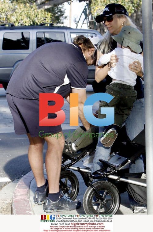 Russel Crowe and Family in Beverly Hills