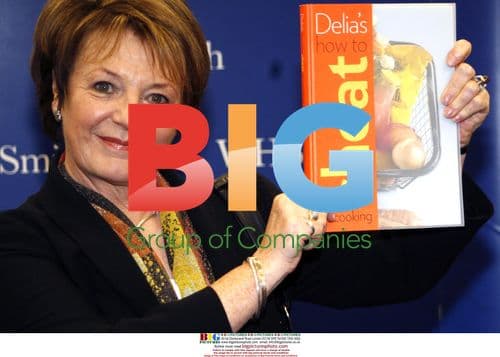 Delia Smith signing 'How to Cheat at Cooking'