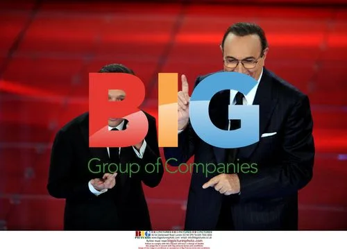 Pippo Baudo and Chiambretti at Sanremo Festival