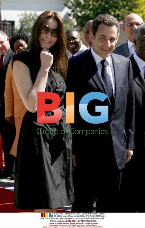 Sarkozy and Bruni in South Africa