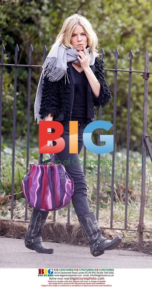 Sienna Miller Walking Dogs in London