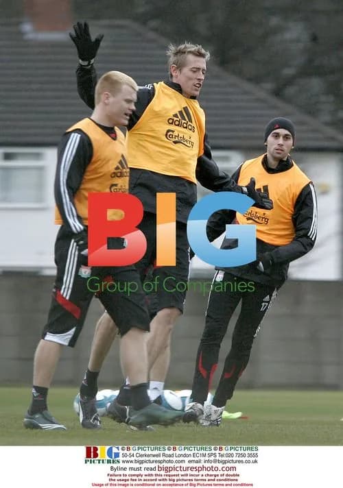 Liverpool FC Players Train in Liverpool