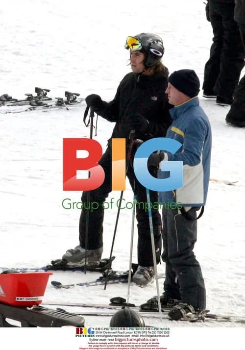 Liam Gallagher on Winter Ski Holiday in Switzerland