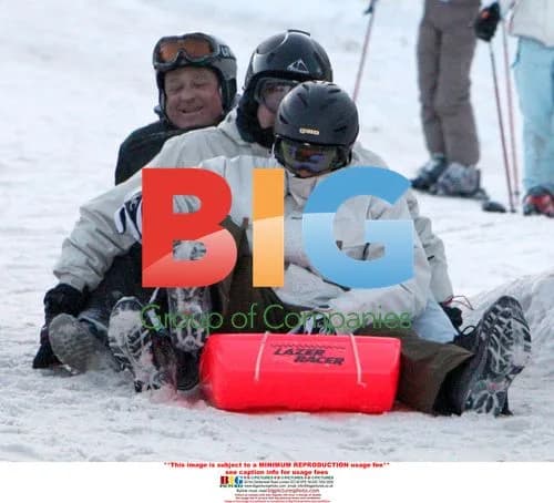 Lewis Hamilton Skiing in Courchevel