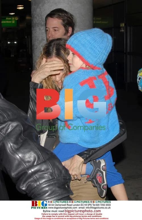 SJP, Broderick, & son James arrive at JFK