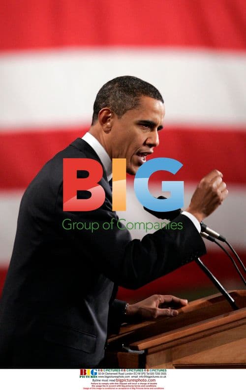 Barack Obama victory rally in Iowa