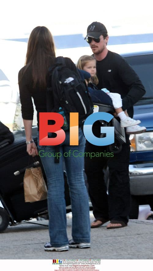 Christian Bale Leaves Los Cabos with Family