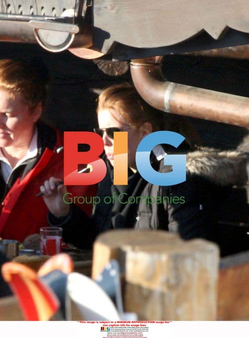 Sarah Ferguson and daughters ski in Verbier