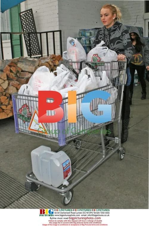Lindsay Lohan Grocery Shopping