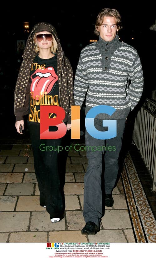 Paris Hilton and Alex Vaggo at The Grove