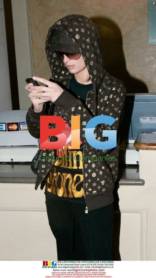 Paris Hilton and Alex Vaggo at The Grove