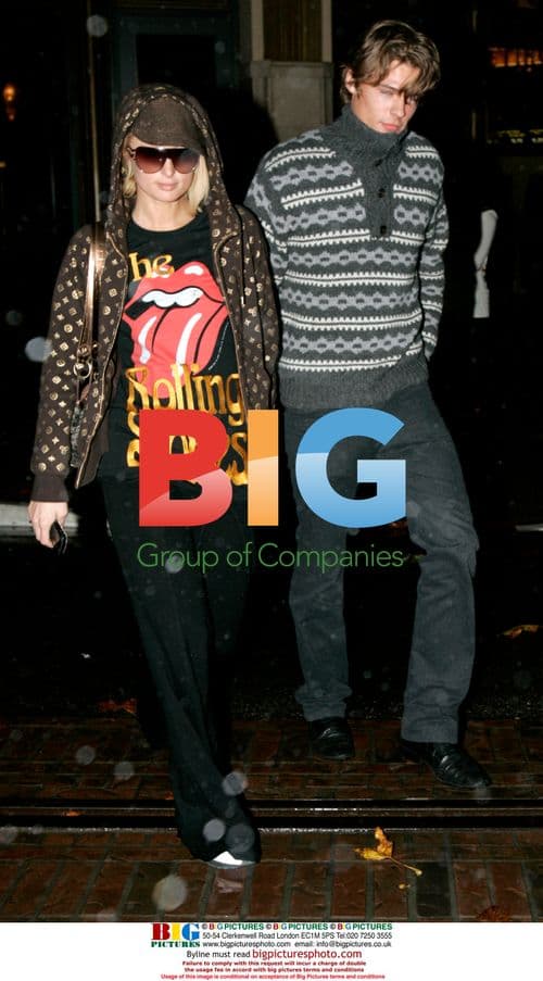 Paris Hilton and Alex Vaggo at the Grove