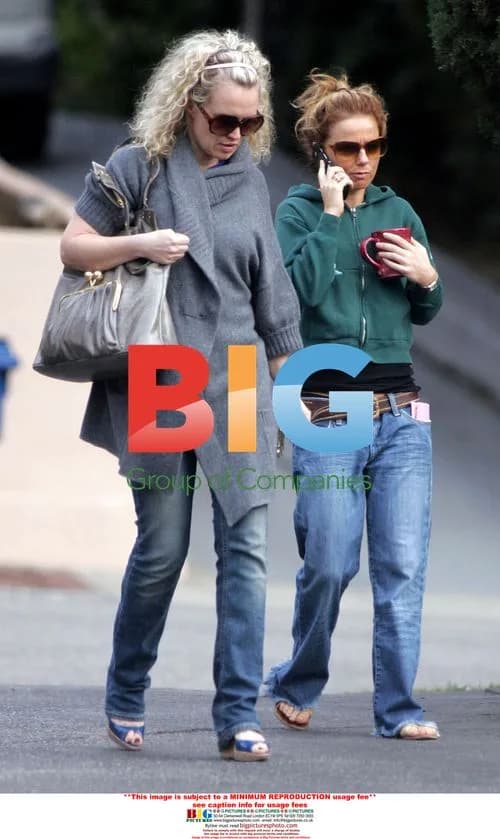 Geri Halliwell talks on phone in LA
