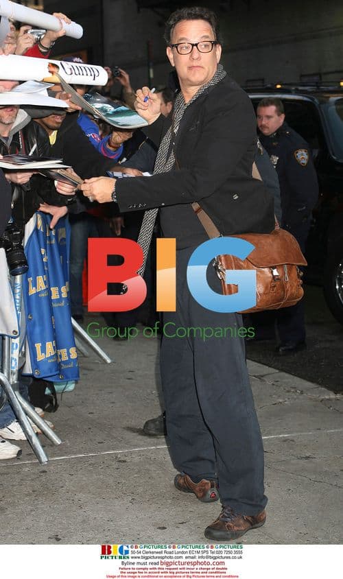 Mike Huckabee and Tom Hanks at 'Late Show'