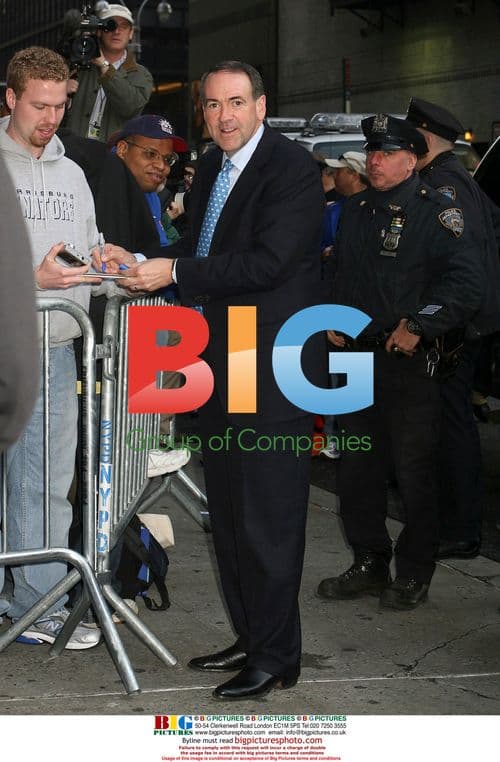 Mike Huckabee and Tom Hanks at Letterman