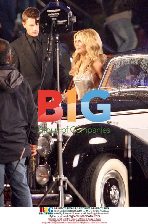 Heidi Klum Coughing on Commercial Set