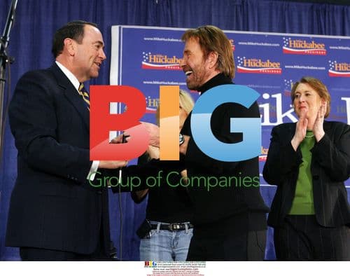 Chuck Norris, Gena Kelley, and Janet Huckabee at Huckabee Event